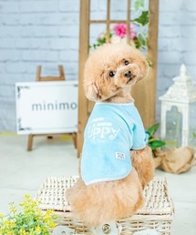 tone（トーン）の「【minimo】 ロゴパイルTシャツ/犬服(ドッグウェア)(SU)（ペットウェア・レディース）」