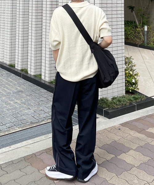 Chikashitsu +（チカシツプラス）の「【Chikashitsu +/チカシツプラス】summer knit polo/サマーニット ニットポロシャツ 半袖トップス 半袖ポロシャツ（ポロシャツ・メンズ・ネイビー/アイボリー/グリーン・ONE SIZE）」の22枚目の写真