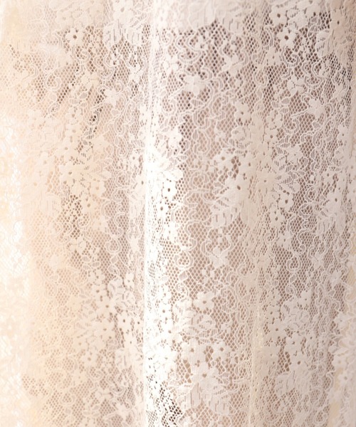 moment+（モーメントプラス）の「花柄刺しゅうコードレースロングジレ（ベスト・レディース・ナチュラル/オフホワイト・M）」の17枚目の写真