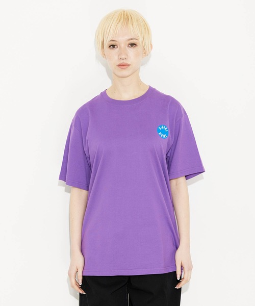 X-girl（エックスガール）の「CANDY DROP S/S TEE/バックプリント 半袖/Tシャツ（Tシャツ/カットソー・レディース・ブラック/パープル/ホワイト・XL/M/L/S）」の8枚目の写真