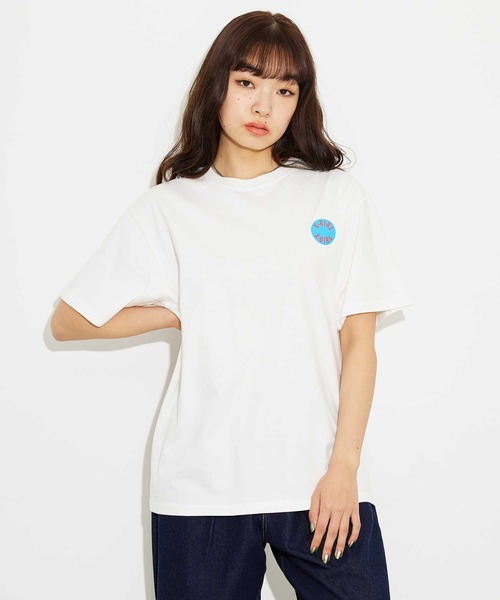 X-girl（エックスガール）の「CANDY DROP S/S TEE/バックプリント 半袖/Tシャツ（Tシャツ/カットソー・レディース・ブラック/パープル/ホワイト・XL/M/L/S）」の7枚目の写真