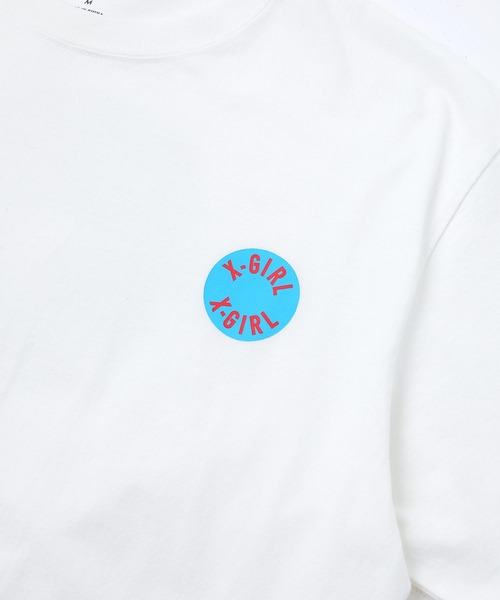 X-girl（エックスガール）の「CANDY DROP S/S TEE/バックプリント 半袖/Tシャツ（Tシャツ/カットソー・レディース・ブラック/パープル/ホワイト・XL/M/L/S）」の13枚目の写真