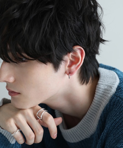 ETELIO(エテリオ)の「【2点セット】サージカルステンレスフープ イヤーカフ 巾着付き(イヤーカフ・メンズ・ブラック系1/ブラック系2/シルバー系1/シルバー系2・FREE)」の18枚目の写真