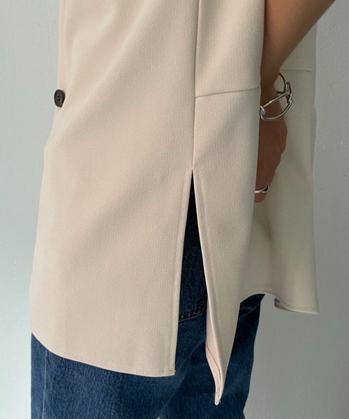 CIAOPANIC（チャオパニック）の「カットポンチ2WAYベスト（ベスト・レディース・アイボリー/ブラック・FREE）」の4枚目の写真