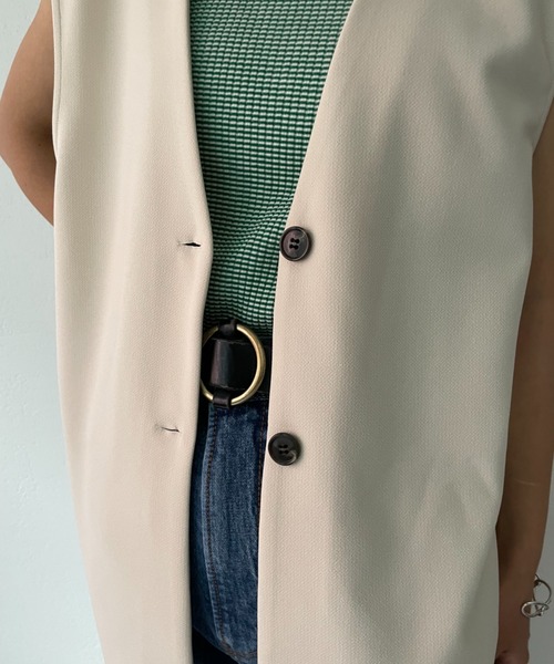 CIAOPANIC（チャオパニック）の「カットポンチ2WAYベスト（ベスト・レディース・アイボリー/ブラック・FREE）」の16枚目の写真