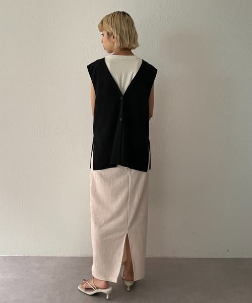 CIAOPANIC（チャオパニック）の「カットポンチ2WAYベスト（ベスト・レディース・アイボリー/ブラック・FREE）」の21枚目の写真