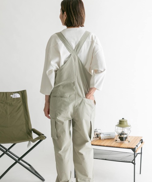 EKAL（エカル）の「EKAL　ホリデーオーバーオール（サロペット/オーバーオール・レディース・ベージュ/チャコールグレー・ONE）」の14枚目の写真