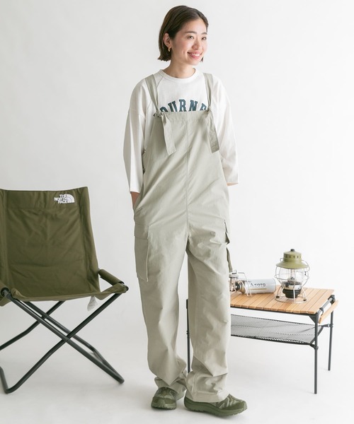 EKAL（エカル）の「EKAL　ホリデーオーバーオール（サロペット/オーバーオール・レディース・ベージュ/チャコールグレー・ONE）」の15枚目の写真