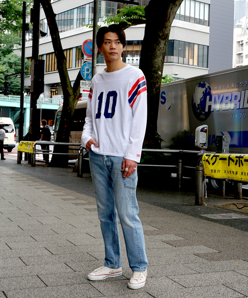 PULP/417EDIFICE(パルプフォーワンセブンエディフィス)の「【SHERMER ACADEMY / シャーマーアカデミー】GLEN FOOTBALL SHIRT(Tシャツ/カットソー・メンズ・ホワイト・MEDIUM)」の2枚目の写真