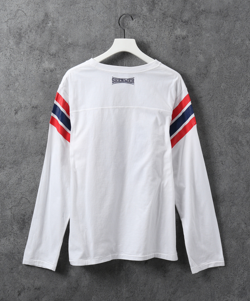 PULP/417EDIFICE(パルプフォーワンセブンエディフィス)の「【SHERMER ACADEMY / シャーマーアカデミー】GLEN FOOTBALL SHIRT(Tシャツ/カットソー・メンズ・ホワイト・MEDIUM)」の4枚目の写真