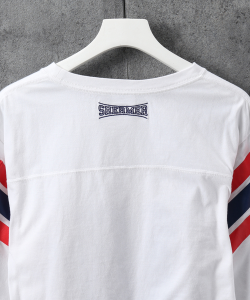 PULP/417EDIFICE(パルプフォーワンセブンエディフィス)の「【SHERMER ACADEMY / シャーマーアカデミー】GLEN FOOTBALL SHIRT(Tシャツ/カットソー・メンズ・ホワイト・MEDIUM)」の6枚目の写真