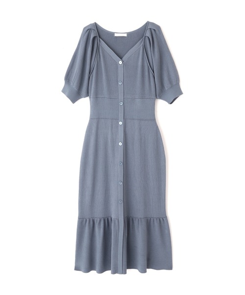 PROPORTION BODY DRESSING(プロポーションボディドレッシング)の「デコルテフロント釦マーメイドニットワンピース / 1212240702(ワンピース・レディース・ブルー/ブラック/イエロー/ボルドー・SMALL/MEDIUM)」の20枚目の写真