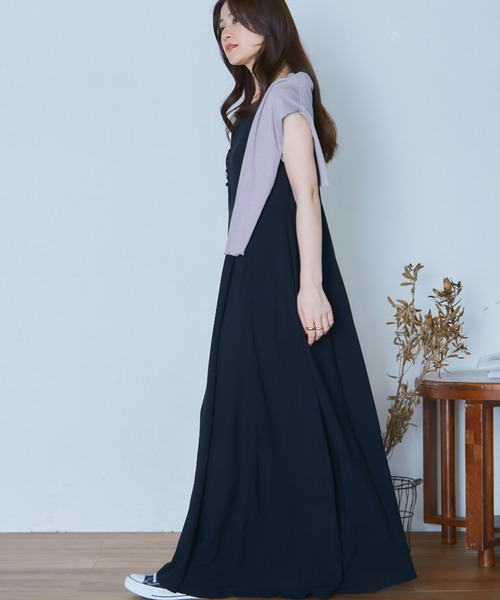 ECRIRE（エクリール）の「mihoさんコラボリネンライクワンピース（ワンピース・レディース・ベージュ/ネイビー/ブラック/オレンジ・M/L）」の7枚目の写真