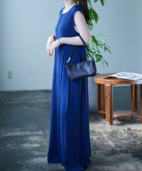 ECRIRE（エクリール）の「mihoさんコラボリネンライクワンピース（ワンピース・レディース・ベージュ/ネイビー/ブラック/オレンジ・M/L）」の14枚目の写真