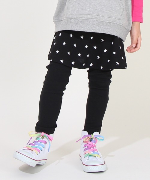 BABYDOLL（ベビードール）の「通販限定サイズあり 10分丈スカッツ(柄) 7149K（その他パンツ・キッズ・ブラック/パープル/ブラウン/オフホワイト/ピンク/サンドベージュ/ブラック×ホワイト/ブラック系1/イエロー系その他/ブラック系3/ベビーピンク/ブルー/ブラック系2/ライトグリーン/ブラック系4/ピンク系その他/パープル系その他/ベージュ系その他/チェリーピンク・140cm/90cm/150cm/80ｃｍ/120cm/130cm/100cm/110cm）」の5枚目の写真