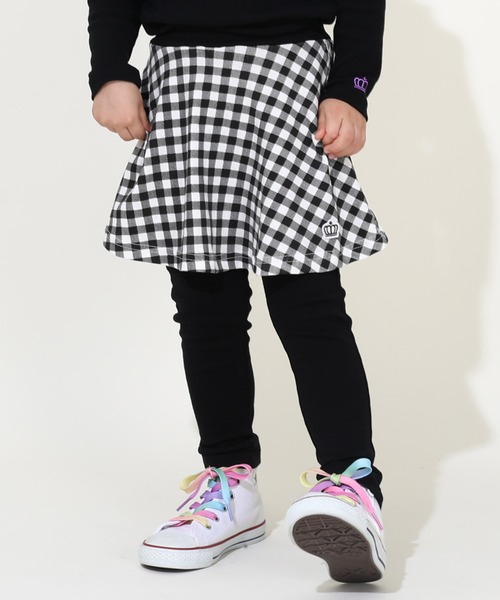 BABYDOLL（ベビードール）の「通販限定サイズあり 10分丈スカッツ(柄) 7149K（その他パンツ・キッズ・ブラック/パープル/ブラウン/オフホワイト/ピンク/サンドベージュ/ブラック×ホワイト/ブラック系1/イエロー系その他/ブラック系3/ベビーピンク/ブルー/ブラック系2/ライトグリーン/ブラック系4/ピンク系その他/パープル系その他/ベージュ系その他/チェリーピンク・140cm/90cm/150cm/80ｃｍ/120cm/130cm/100cm/110cm）」の7枚目の写真