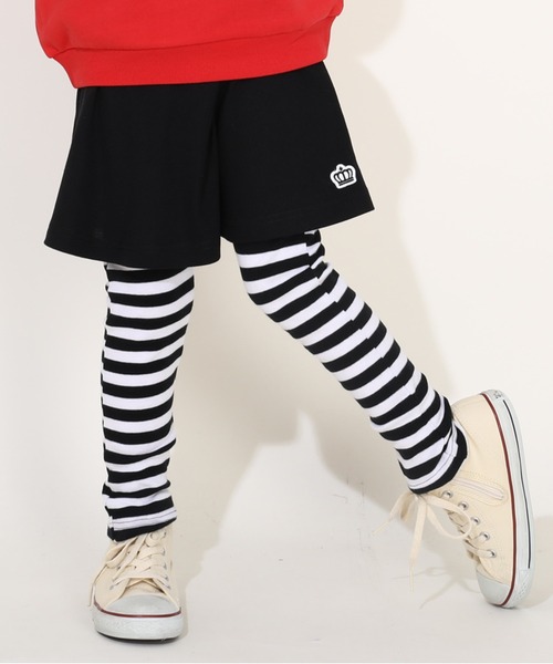 BABYDOLL（ベビードール）の「通販限定サイズあり 10分丈スカッツ(柄) 7149K（その他パンツ・キッズ・ブラック/パープル/ブラウン/オフホワイト/ピンク/サンドベージュ/ブラック×ホワイト/ブラック系1/イエロー系その他/ブラック系3/ベビーピンク/ブルー/ブラック系2/ライトグリーン/ブラック系4/ピンク系その他/パープル系その他/ベージュ系その他/チェリーピンク・140cm/90cm/150cm/80ｃｍ/120cm/130cm/100cm/110cm）」の3枚目の写真