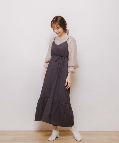 flower（フラワー）の「シャーリングスリーブブラウス（シャツ/ブラウス・レディース・ベージュ/ピンク/アイボリー・FREE）」の16枚目の写真