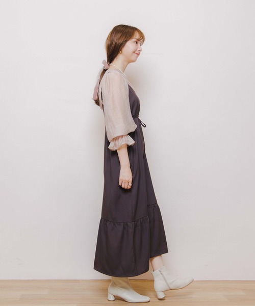 flower（フラワー）の「シャーリングスリーブブラウス（シャツ/ブラウス・レディース・ベージュ/ピンク/アイボリー・FREE）」の17枚目の写真