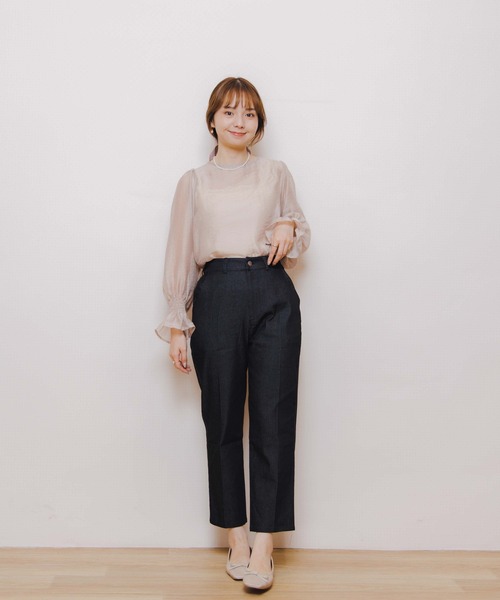 flower（フラワー）の「シャーリングスリーブブラウス（シャツ/ブラウス・レディース・ベージュ/ピンク/アイボリー・FREE）」の20枚目の写真