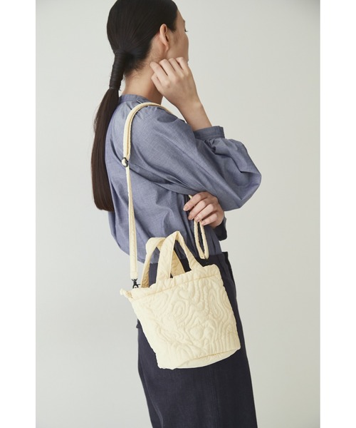 human woman（ヒューマンウーマン）の「◆キルト２ＷＡＹＢＡＧ（ハンドバッグ・レディース・グリーン/ホワイト系その他・ﾌﾘ-）」の7枚目の写真