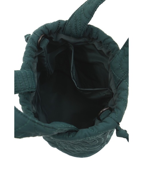 human woman（ヒューマンウーマン）の「◆キルト２ＷＡＹＢＡＧ（ハンドバッグ・レディース・グリーン/ホワイト系その他・ﾌﾘ-）」の6枚目の写真