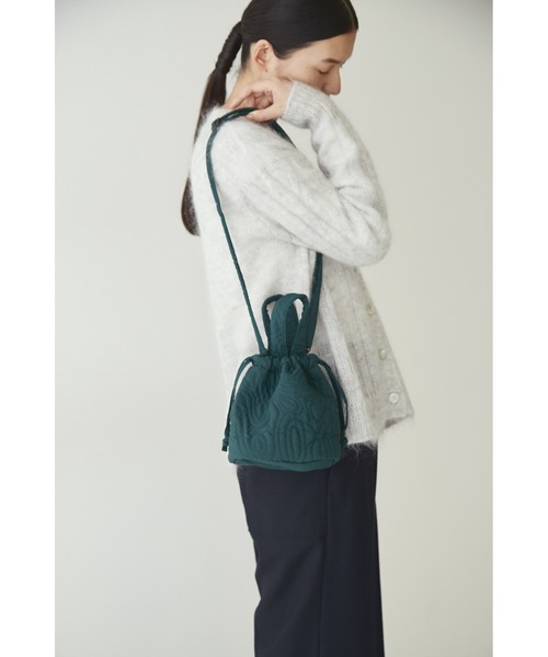 human woman（ヒューマンウーマン）の「◆キルト２ＷＡＹＢＡＧ（ハンドバッグ・レディース・グリーン/ホワイト系その他・ﾌﾘ-）」の8枚目の写真