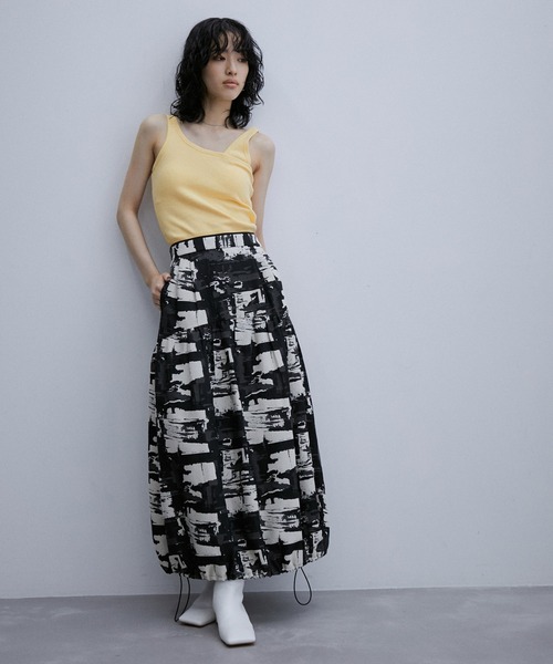 ADAM ET ROPE'（アダムエロペ）の「ワンショルダータンクトップ（タンクトップ・レディース・ブラック/ベージュ/パープル・FREE）」の6枚目の写真