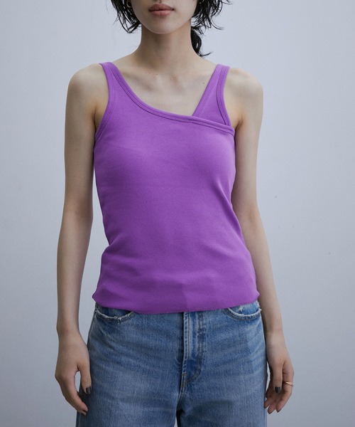 ADAM ET ROPE'（アダムエロペ）の「ワンショルダータンクトップ（タンクトップ・レディース・ブラック/ベージュ/パープル・FREE）」の10枚目の写真