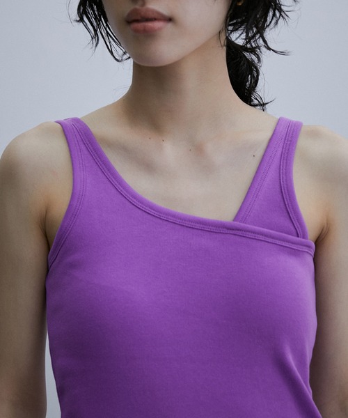 ADAM ET ROPE'（アダムエロペ）の「ワンショルダータンクトップ（タンクトップ・レディース・ブラック/ベージュ/パープル・FREE）」の12枚目の写真