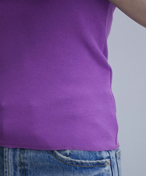 ADAM ET ROPE'（アダムエロペ）の「ワンショルダータンクトップ（タンクトップ・レディース・ブラック/ベージュ/パープル・FREE）」の14枚目の写真