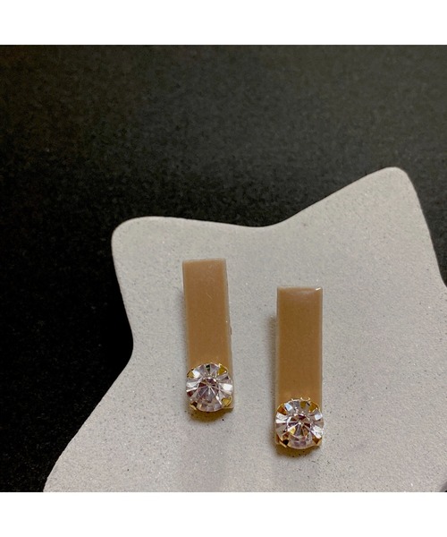 tone(トーン)の「【LoveAmooN】stick stone(MA)(ピアス(両耳用)・レディース・ベージュ/ネイビー/ブラウン/モスグリーン/ワインレッド/ブラウン系その他/グリーン系その他・FREE)」の4枚目の写真