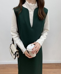 ECLIN（エクラン）の「バックスリットスキッパーロングジャンパースカート（ジャンパースカート・レディース）」