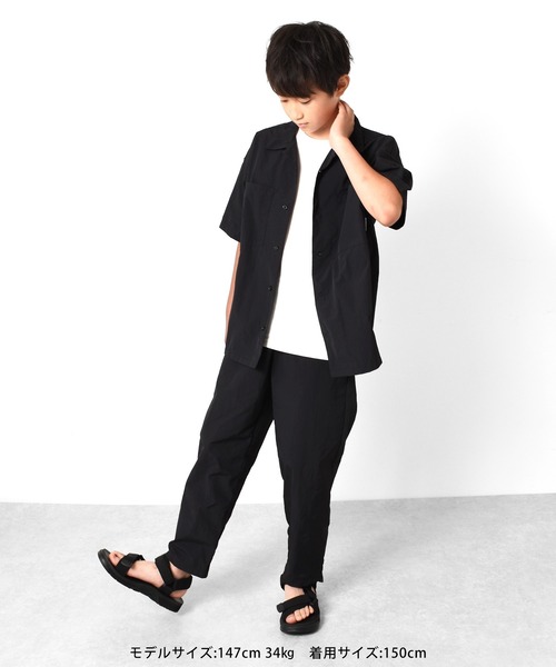 GLAZOS(グラソス)の「リップ・ワイドイージーパンツ【セットアップ対応】(その他パンツ・キッズ・ブラック/グレー/カーキ・140cm/150cm/160cm/170cm)」の4枚目の写真