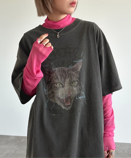 apres jour mignon(アプレジュールミニョン)の「カラーシアーインナー【ZOZOTOWN限定アイテム】(Tシャツ/カットソー・レディース・グレー/ピンク/ブラック/アイボリー/オレンジ/グリーン/パープル/ブルー/カーキ/ダークパープル/ブルー系その他/パープル系その他/オレンジ系その他・フリー/X-LARGE)」の21枚目の写真