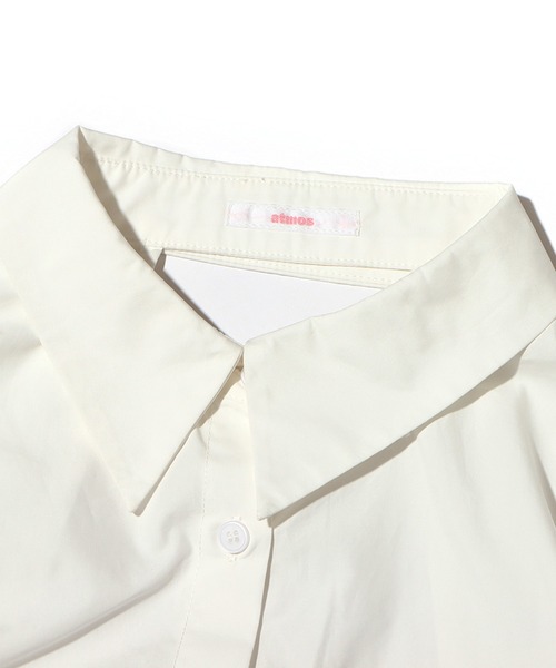 atmos pink（アトモスピンク）の「atmos pink バックオープンショートシャツ（シャツ/ブラウス・レディース・カーキ/ホワイト/ピンク・M/S）」の9枚目の写真