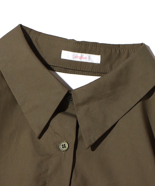 atmos pink（アトモスピンク）の「atmos pink バックオープンショートシャツ（シャツ/ブラウス・レディース・カーキ/ホワイト/ピンク・M/S）」の16枚目の写真