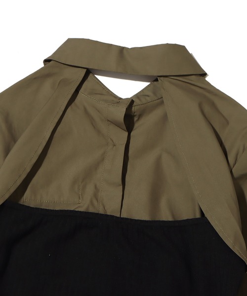 atmos pink（アトモスピンク）の「atmos pink バックオープンショートシャツ（シャツ/ブラウス・レディース・カーキ/ホワイト/ピンク・M/S）」の5枚目の写真