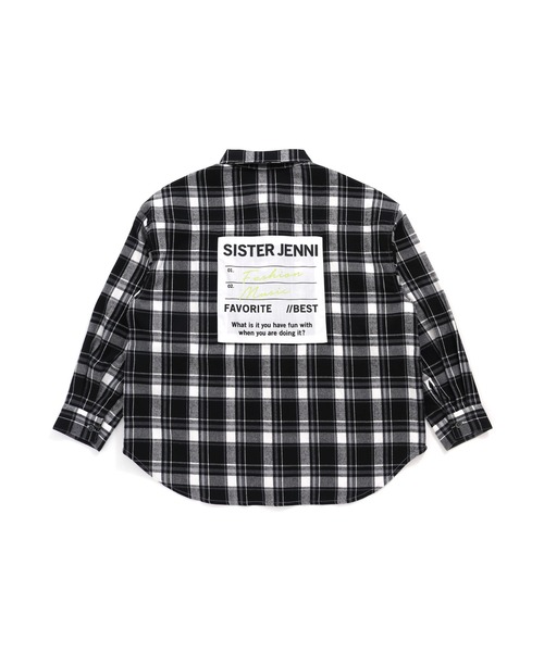 SISTER JENNI（SISTER JENNI）の「バックロゴパッチチェックシャツ（シャツ/ブラウス・キッズ・レッド/オフホワイト・130cm/140cm/150cm/160cm）」の7枚目の写真