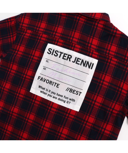 SISTER JENNI（SISTER JENNI）の「バックロゴパッチチェックシャツ（シャツ/ブラウス・キッズ・レッド/オフホワイト・130cm/140cm/150cm/160cm）」の11枚目の写真