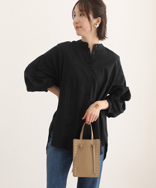 ElegChic（エレグシック）の「透け感 ローン ティアード スリーブシャツ（シャツ/ブラウス・レディース・オフホワイト/ブラック/ベージュ・XL/M/4L）」の4枚目の写真