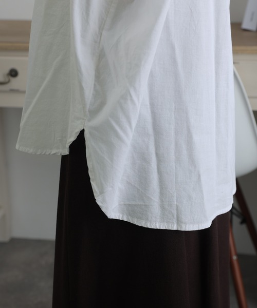 ElegChic（エレグシック）の「透け感 ローン ティアード スリーブシャツ（シャツ/ブラウス・レディース・オフホワイト/ブラック/ベージュ・XL/M/4L）」の19枚目の写真