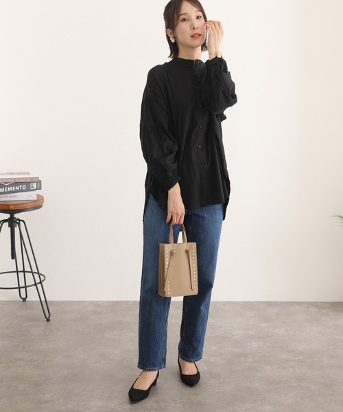 ElegChic（エレグシック）の「透け感 ローン ティアード スリーブシャツ（シャツ/ブラウス・レディース・オフホワイト/ブラック/ベージュ・XL/M/4L）」の21枚目の写真