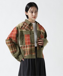 BDU CHECK REMAKE SHORT SHIRT/ BDUチェックリメイクショートシャツ