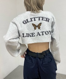 GLITTERバタフライコンパクトスウェット