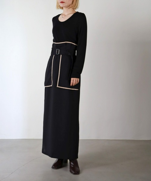 UNFIELD（アンフィールド）の「【UNFIELD】TRフェイクレザーパイピングスカート（スカート・レディース・ブラウン/ブラック・FREE）」の10枚目の写真