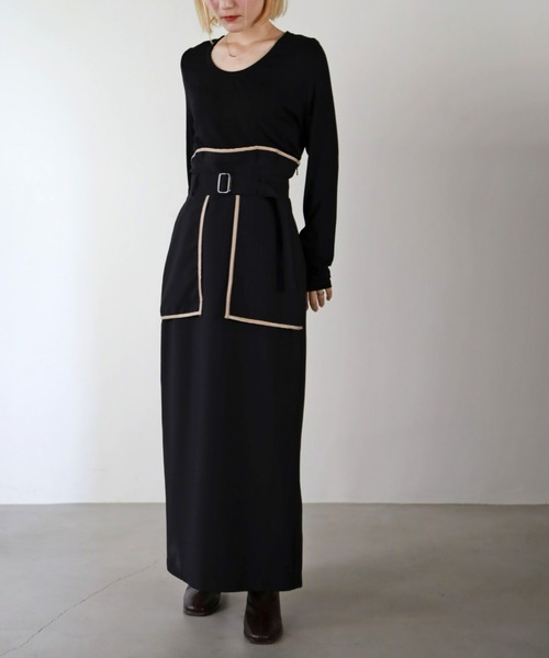 UNFIELD（アンフィールド）の「【UNFIELD】TRフェイクレザーパイピングスカート（スカート・レディース・ブラウン/ブラック・FREE）」の17枚目の写真