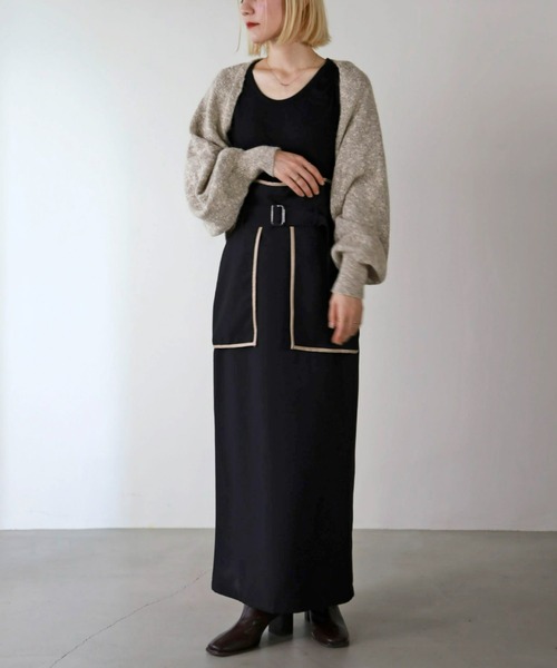 UNFIELD（アンフィールド）の「【UNFIELD】TRフェイクレザーパイピングスカート（スカート・レディース・ブラウン/ブラック・FREE）」の11枚目の写真