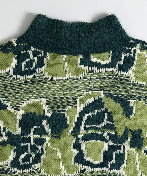 MUHET(ミュエータ)の「クレイジージャガードニット(ニット/セーター・レディース・オレンジ/グリーン/ブルー・X-LARGE/MEDIUM)」の12枚目の写真