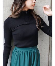 MURUA | ハーフジップカットニット(ニット/セーター)